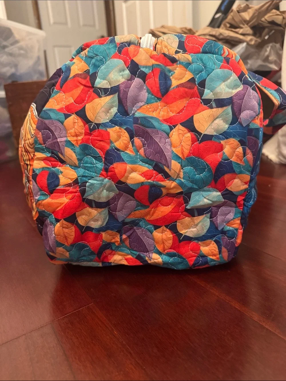 Quilted Horse Print Duffle Bag in Multicolor